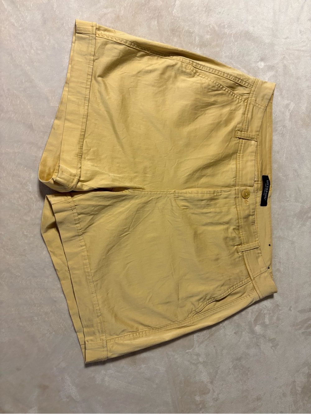 Liverpool Yellow Cotton Casual Women's Shorts